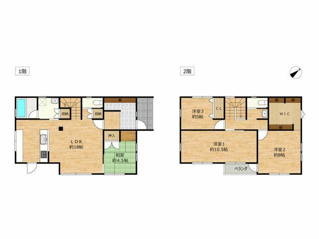 富士市森島の中古一戸建|間取図
