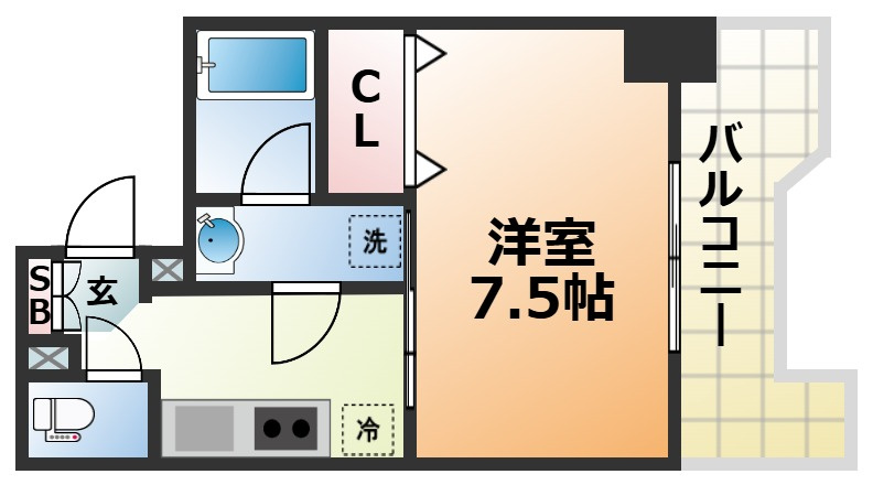 エイペックス神戸みなと元町Coast Lineの間取り