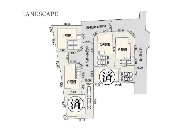あきる野市上代継全6棟の区画図|全6棟の現場です。最新の販売状況はお問い合わせください。 