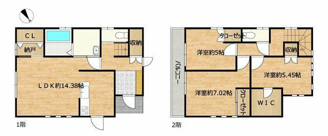 富士市宮島の中古一戸建|間取図