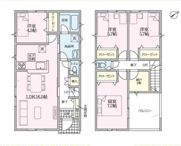 【間取り】 | 刈谷市泉田町北中浜51-14『仲介料無料』新築戸建て | 1号棟