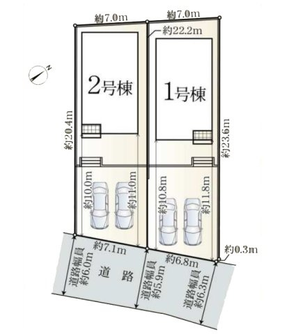 【区画図】 | 刈谷市泉田町北中浜51-14『仲介料無料』新築戸建て | 1号棟
