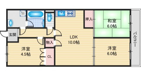 【間取り】 | ユーハイツ千里