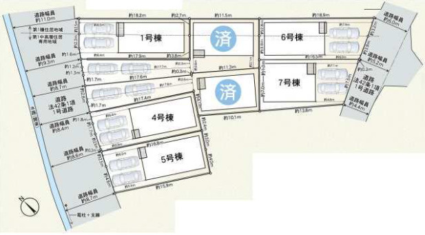明石市二見町西二見第23（全7棟）6号棟の区画図|6号棟