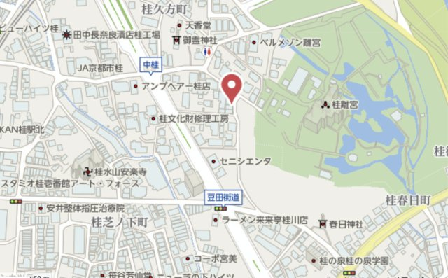 京都市西京区桂久方町　中古戸建の地図