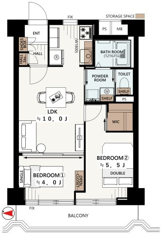 マンション中落合ガーデニアの間取り