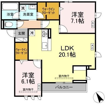 【新築】D-ROOM南大通1丁目PJ の間取り