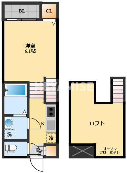 MODERN PALAZZO 諫早Kaizu Bの間取り|※間取りは現況優先