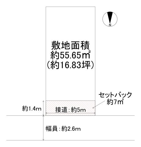 東住吉区北田辺5丁目の土地図