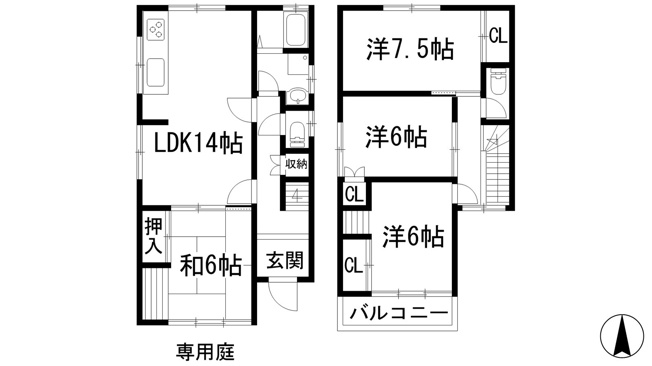 【間取り】 | 御殿山2丁目貸家