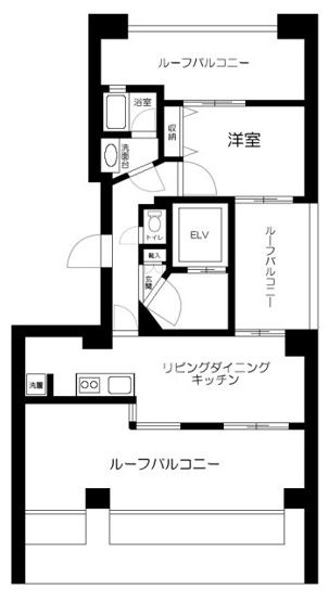 【間取り】 | スカイコート蒲田第６