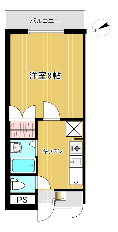 ハーモニー旗ヶ崎の間取り|イメージ（反転あり）


308の写真