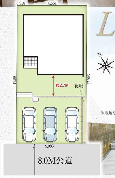 那覇市具志　限定1棟の区画図|区画図♪