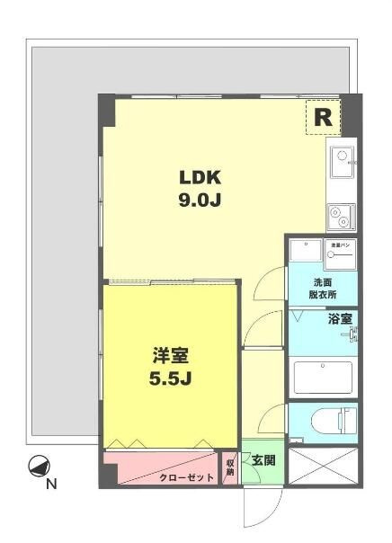 月村マンションＮｏ．３３の間取り