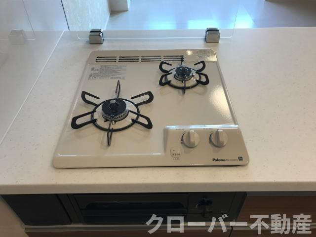 フェリーチェ元山のキッチン|2口ガスコンロ