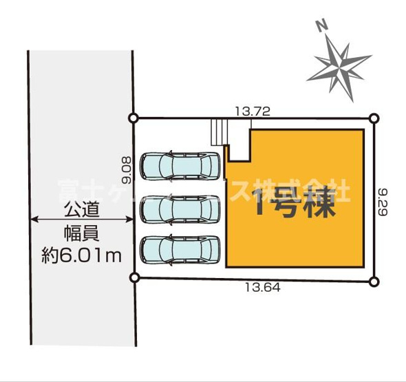 【区画図】 | 浜松市中央区萩丘3丁目 新築一戸建て | 区画図です