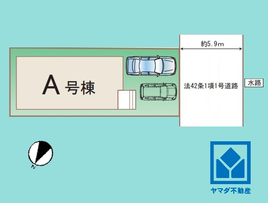 伊丹市荻野１丁目の区画図