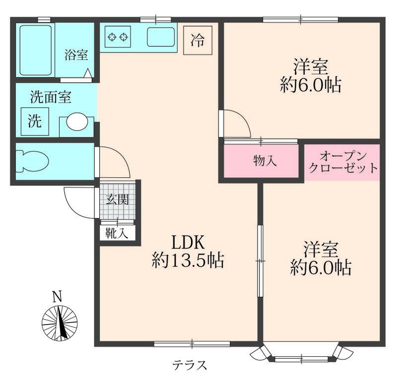 メンバーズタウンかすみ D棟の間取り