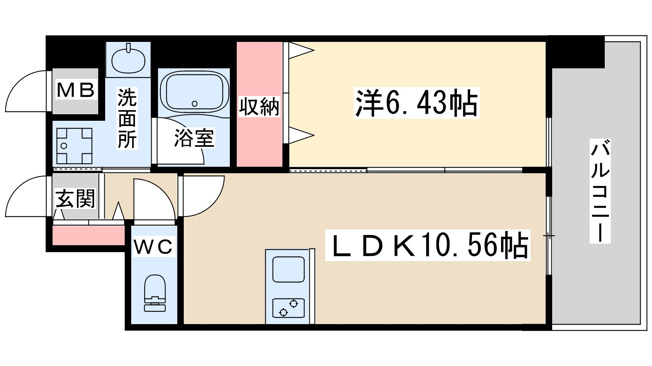 【間取り】 | ラドゥセール天満