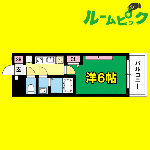 プレリス丸の内オーレル　名古屋市賃貸　仲介手数料無料の間取り