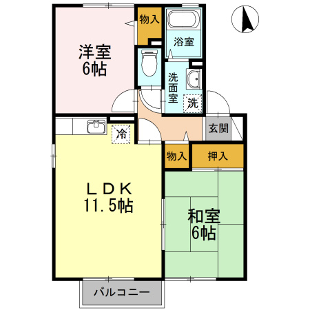 アークフラッツ　A棟の間取り