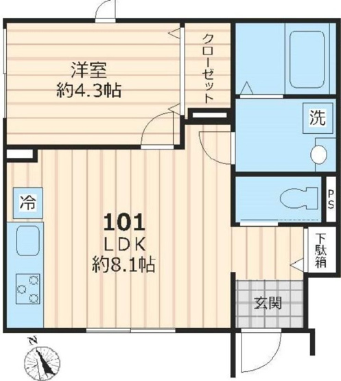 【間取り】 | Ombrage Ｂ（オンブラージュベー）