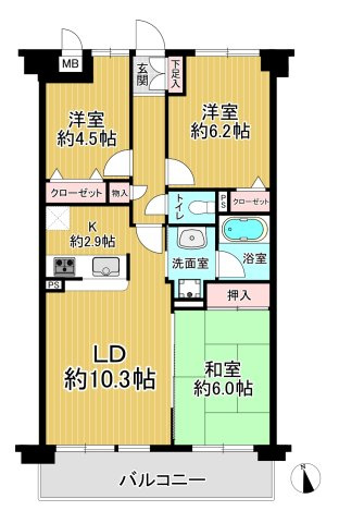 ベルドゥムール浦和の間取り