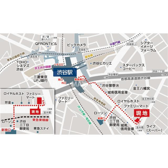 【地図】BPRレジデンス渋谷