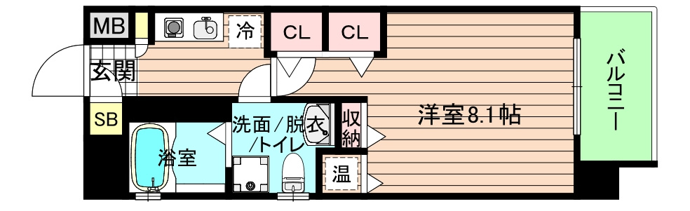 大阪市城東区鴫野西２丁目の賃貸マンションの間取り