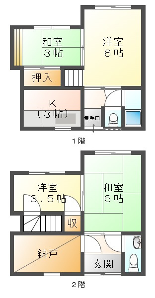 千鳥丘アパートの間取り