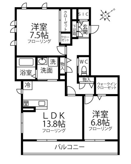 ラディーチェBの間取り