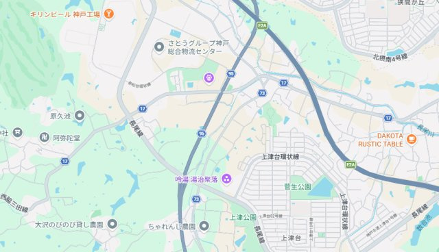 神戸市北区長尾町上津　新築一戸建ての地図