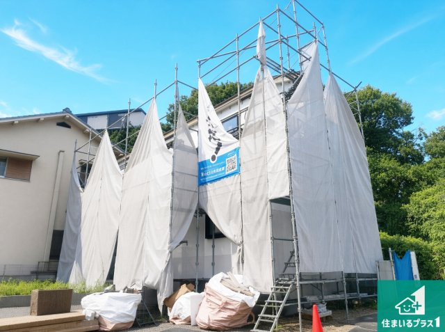 神戸市北区長尾町上津　新築一戸建ての外観|現在の進捗状況です！順調に作業進行中、完成が待ち遠しいです！詳細の間取り等、お気軽にお問い合わせください！