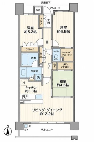 パークホームズ上社ガーデンヴィスタの間取り