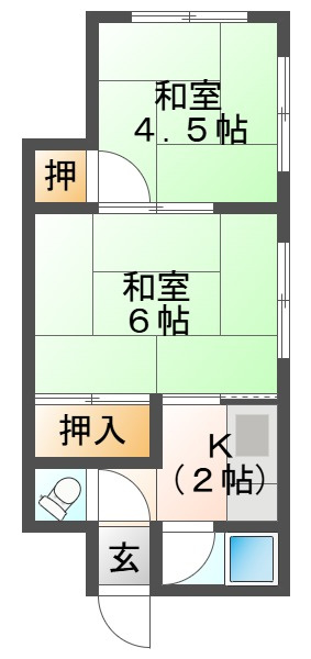 灘区城の下通アパートの間取り
