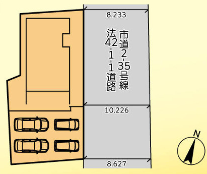 【区画図】 | 厚木市上荻野　限定１棟　新築住宅