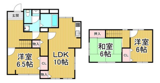 天道町戸建の間取り