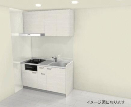 山川新築アパート(仮)【キャッシュバック対象物件】のキッチン|コンパクトなキッチンで掃除もラクラク