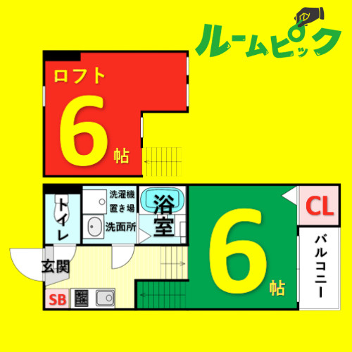 ドエル神野　名古屋市賃貸　仲介手数料無料の間取り