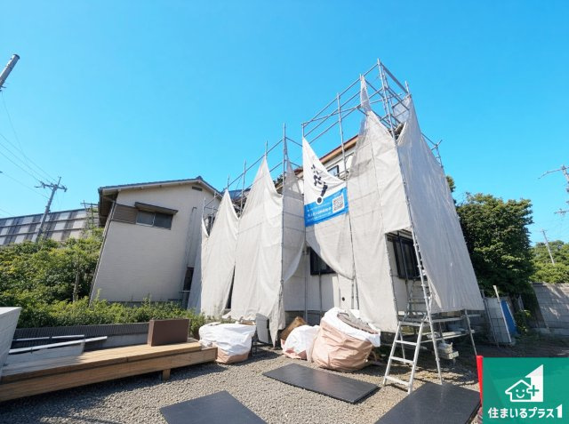 神戸市北区長尾町上津　新築一戸建ての外観|現在の進捗状況です！順調に作業進行中、完成が待ち遠しいです！詳細の間取り等、お気軽にお問い合わせください！