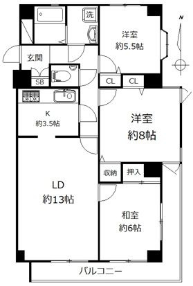 エクセル世田谷の間取り
