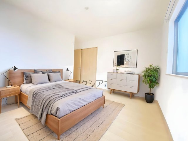 入間市久保稲荷5丁目　中古一戸建　～北西角地～の寝室|2階　洋室　7.5帖（家具はCG画像での表示になります）