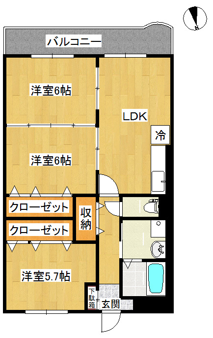 スカイマンションＣの間取り