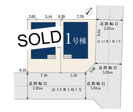 船橋市八木が谷1丁目　新築分譲住宅1号棟