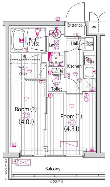 練馬区豊玉中３丁目の賃貸マンションの間取り