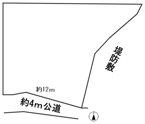 ６７３７５　岐阜市河渡２丁目土地の区画図