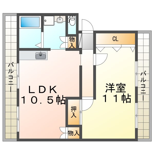 王子住宅1号棟の間取り
