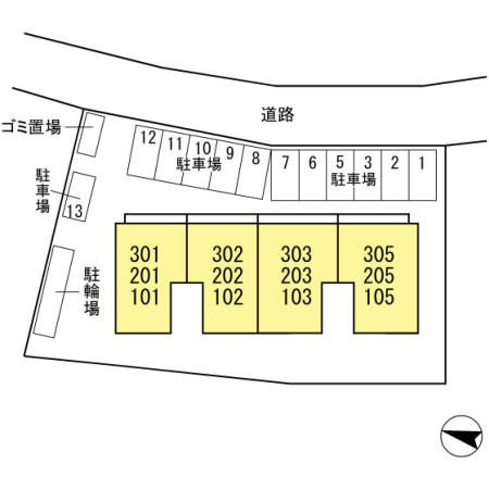 アヴェニール明原の区画図