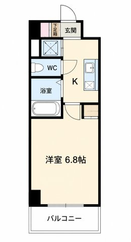 ライジングコート名古屋駅前東の間取り