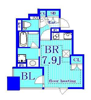 横浜市戸塚区吉田町の賃貸マンションの間取り